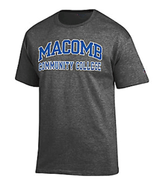 macomb college short sleeve t-shirt